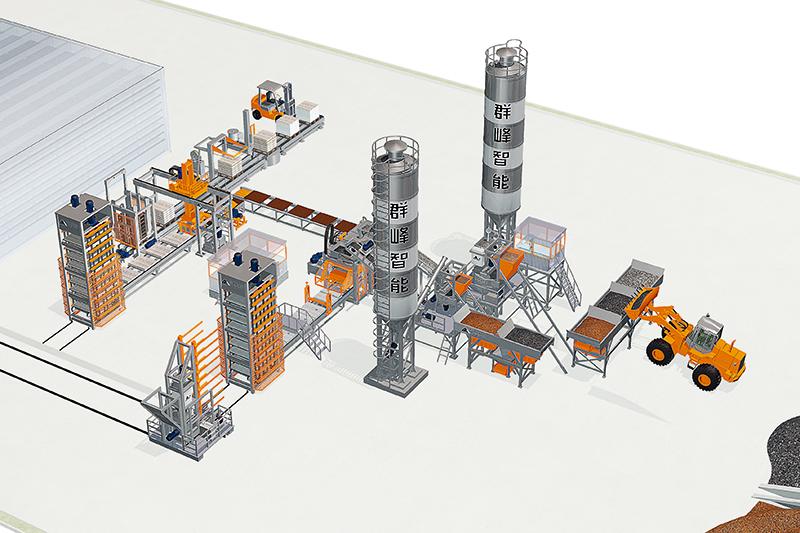 Ligne de production de blocs creux entièrement automatique