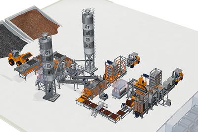 Fully Automatic Block Production Line With Curing Rack